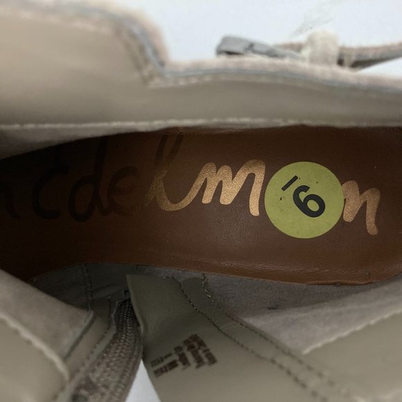 Sam Edelman Pirro Suede Ankle Booties Putty Size 9 Stacked Heel - Picture 9 of 9